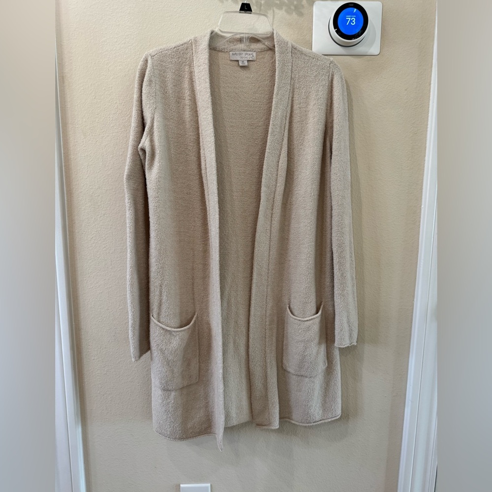 The NWT Barefoot Dreams Cozy Chic Light Cardigan in Bisque XS